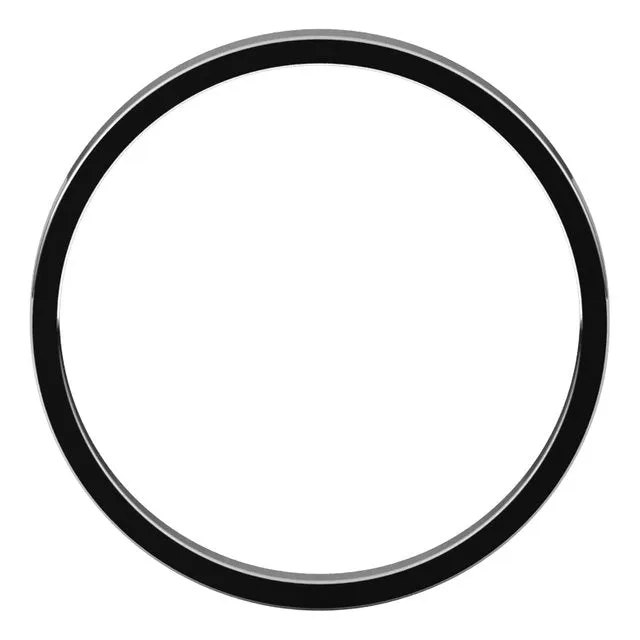 10K White Gold Flat Ultra-Light Wedding Band, 2 mm Wide