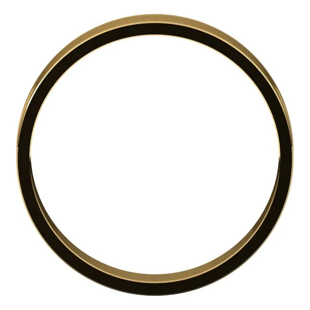 10K Yellow Gold Flat Ultra-Light Wedding Band, 4 mm Wide
