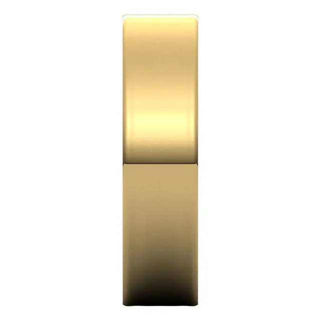 10K Yellow Gold Flat Ultra-Light Wedding Band, 5 mm Wide
