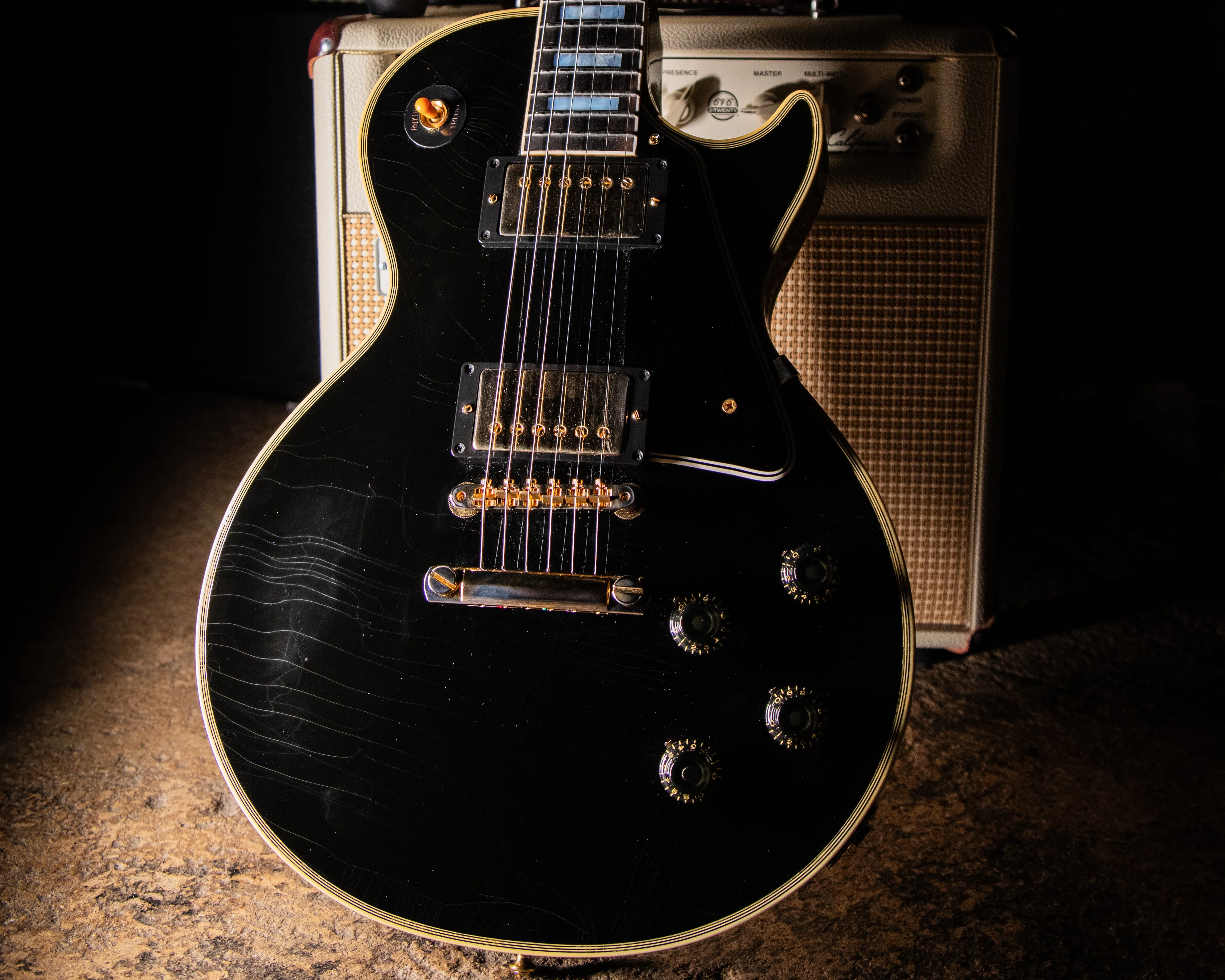 2021 Gibson Custom Shop '57 Les Paul Custom, Ebony Ultra Light Murphy Lab Aged w/ OHSC - Used