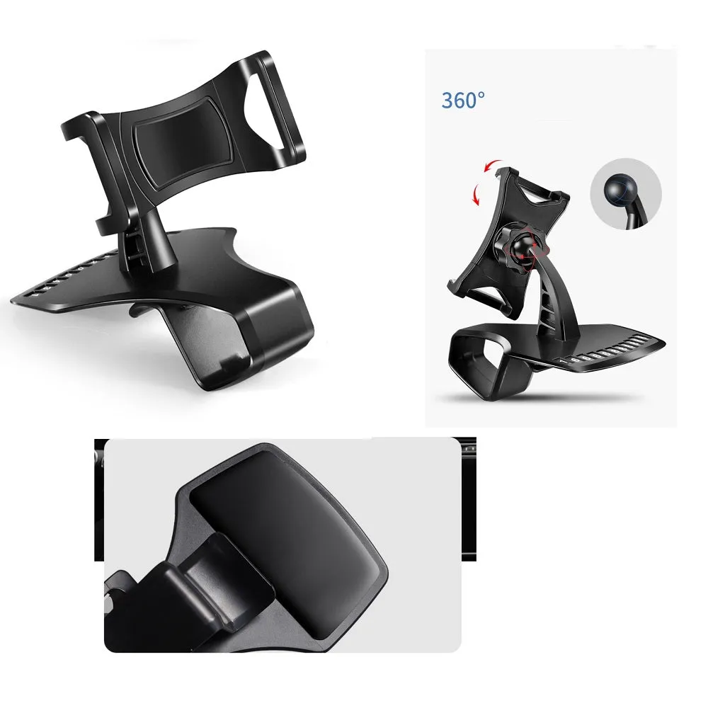 3 in 1 Car GPS Smartphone Holder: Dashboard / Visor Clamp   AC Grid Clip for Huawei P Smart  (2019) - Black