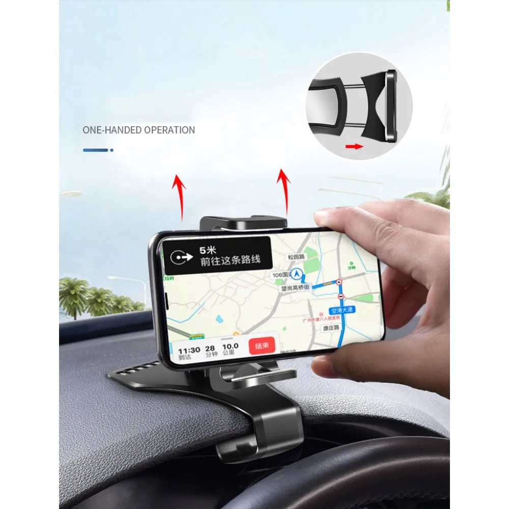 3 in 1 Car GPS Smartphone Holder: Dashboard / Visor Clamp   AC Grid Clip for Huawei P Smart (2019) - Black