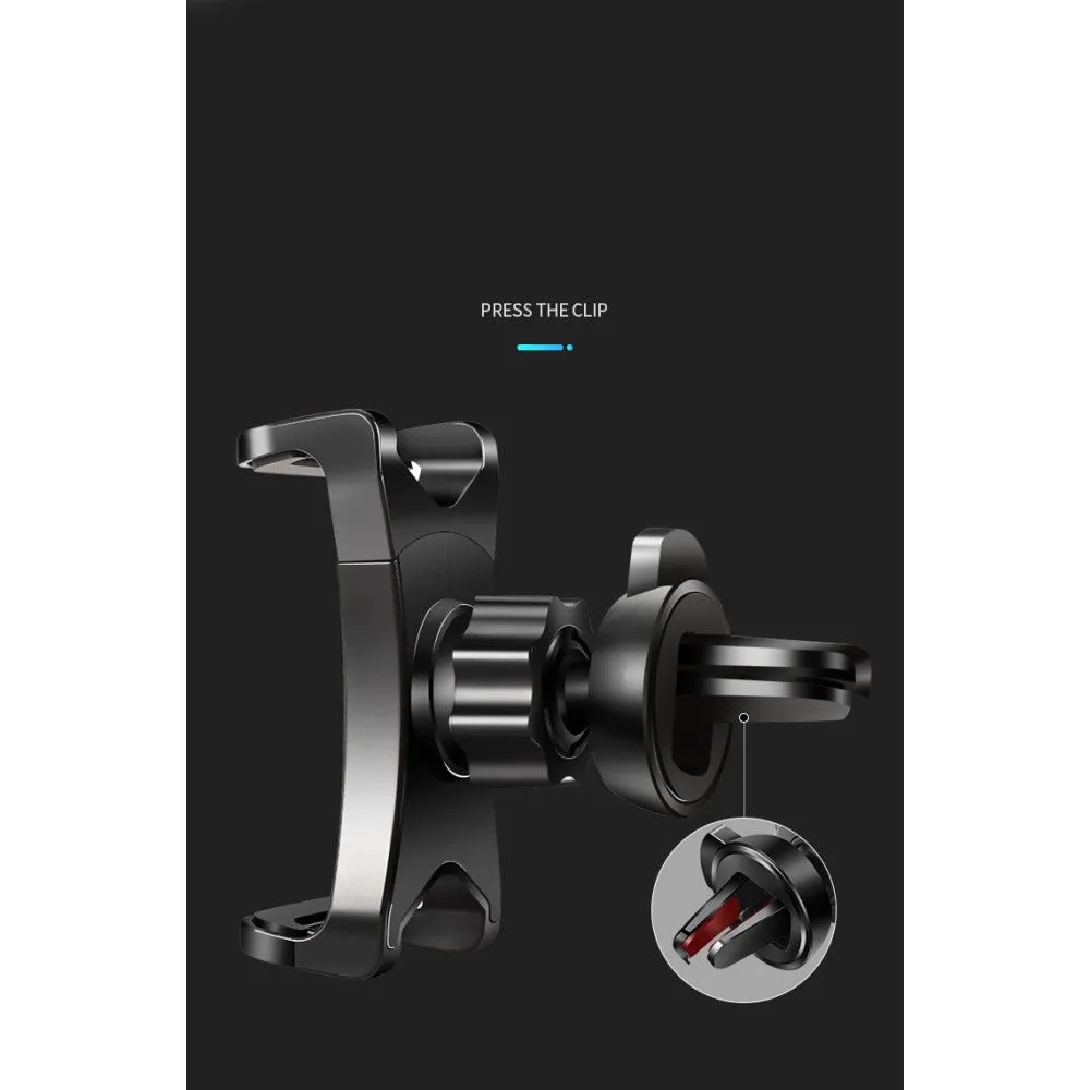 3 in 1 Car GPS Smartphone Holder: Dashboard / Visor Clamp   AC Grid Clip for Huawei P Smart  (2019) - Black