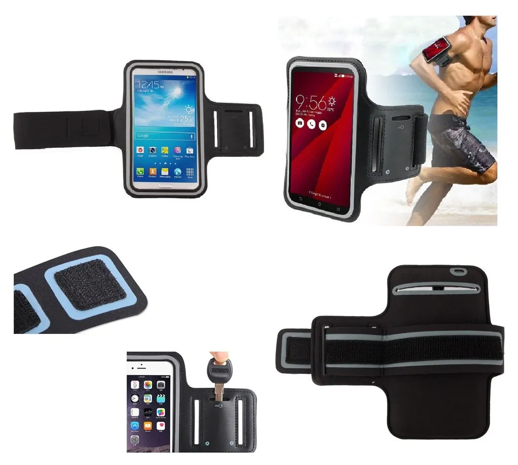 Armband Professional Cover Neoprene Waterproof Wraparound Sport with Buckle for ZTE V1050 Blade 20 Smart (2019) - Black