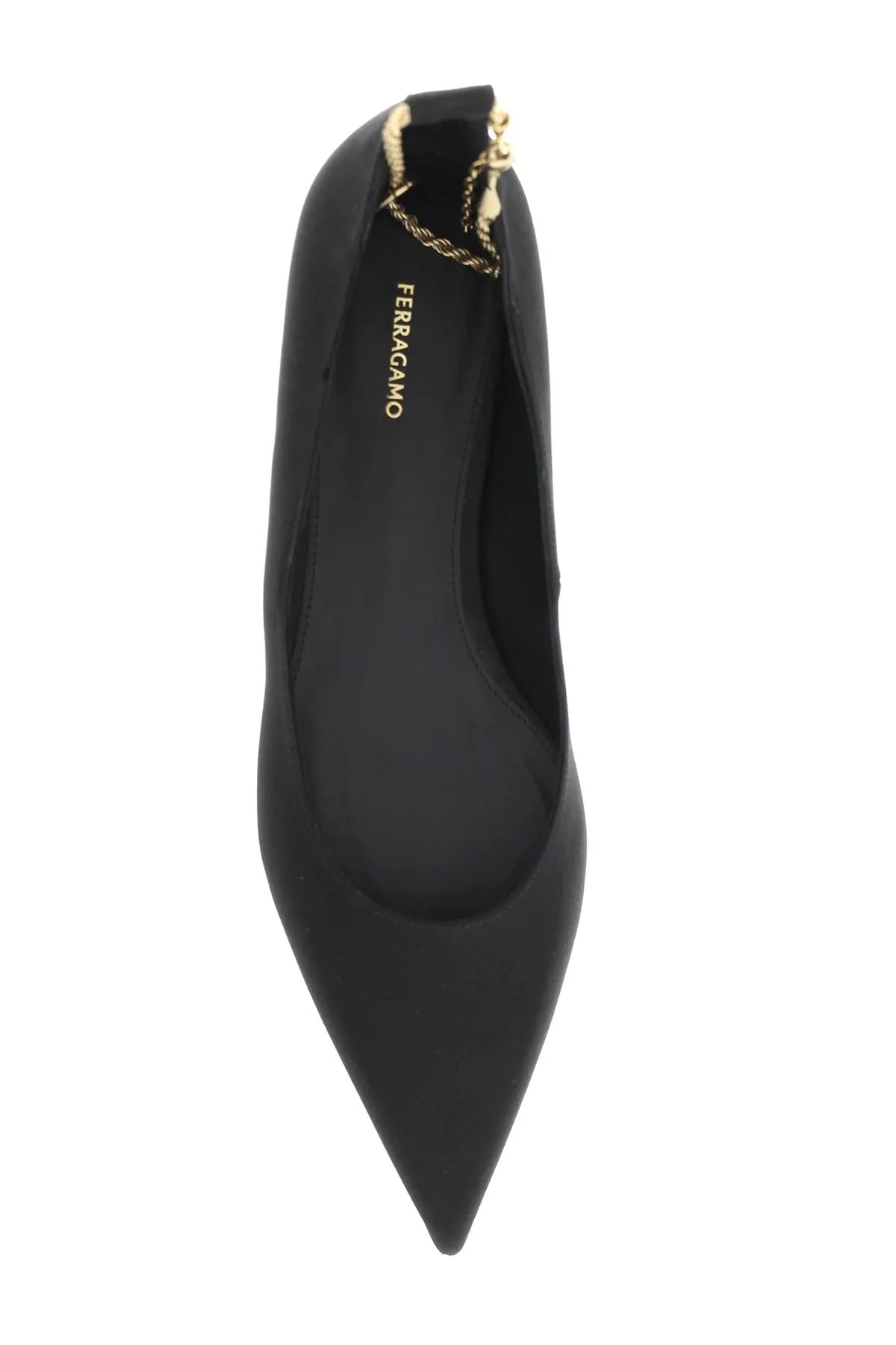 BALLET FLATS WITH ANKLE CHAIN