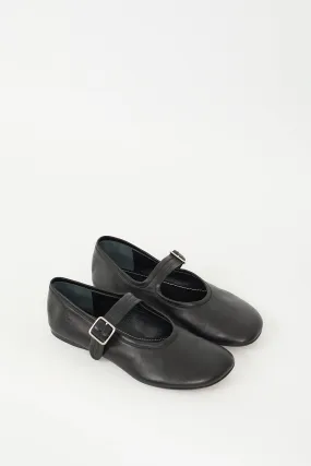 Black Leather Boyd Mary Jane Flat