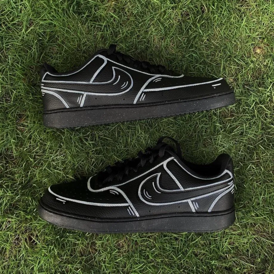 Black White Line Custom Air Force 1