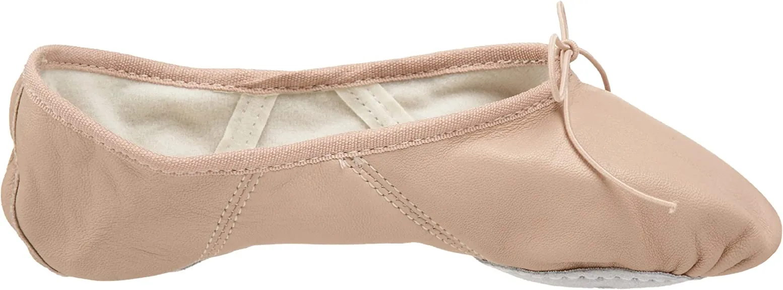 Capezio 2027 Leather Juliet Split-Sole Ballet Shoe - Rose Quartz