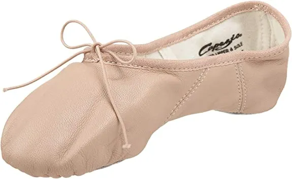 Capezio 2027 Leather Juliet Split-Sole Ballet Shoe - Rose Quartz