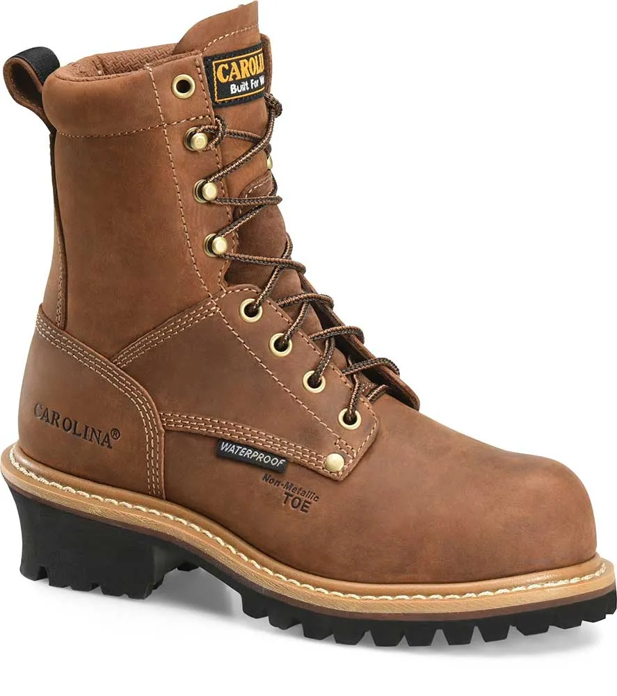 Carolina Women's 8 Inch WP Elm CT Logger Dark Brown