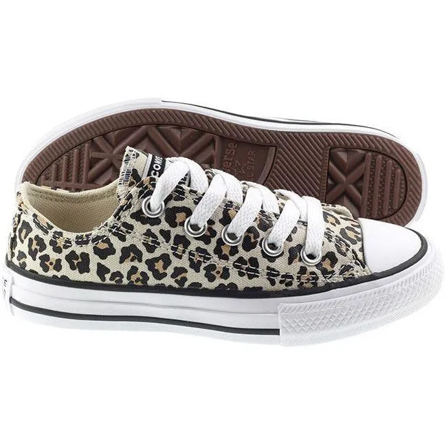 Converse Trainers Kids Chuck Taylor Ox Black Driftwood Light Fawn