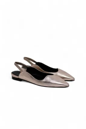 Mara Bini Milena Flat Metallic Slingback