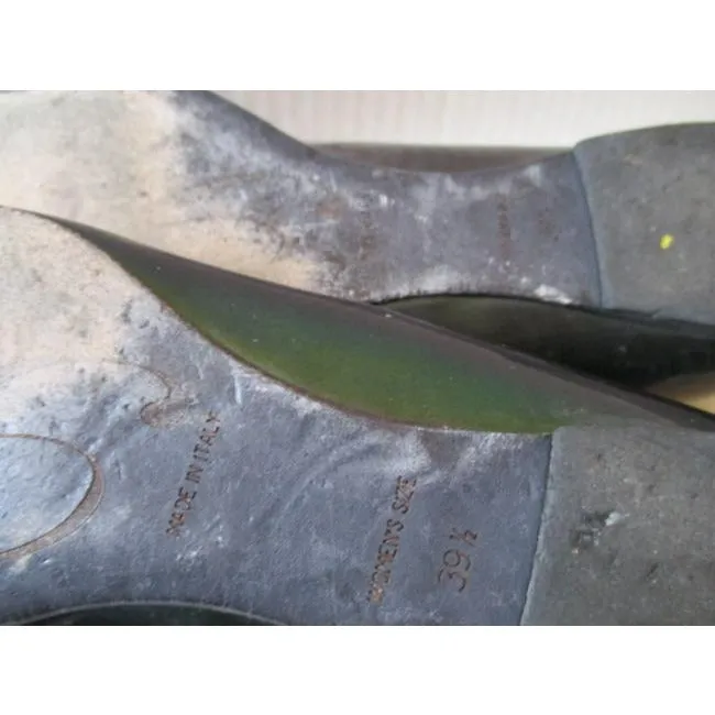 Roger Vivier Green Paris Patent Ballerina Flats Size Us