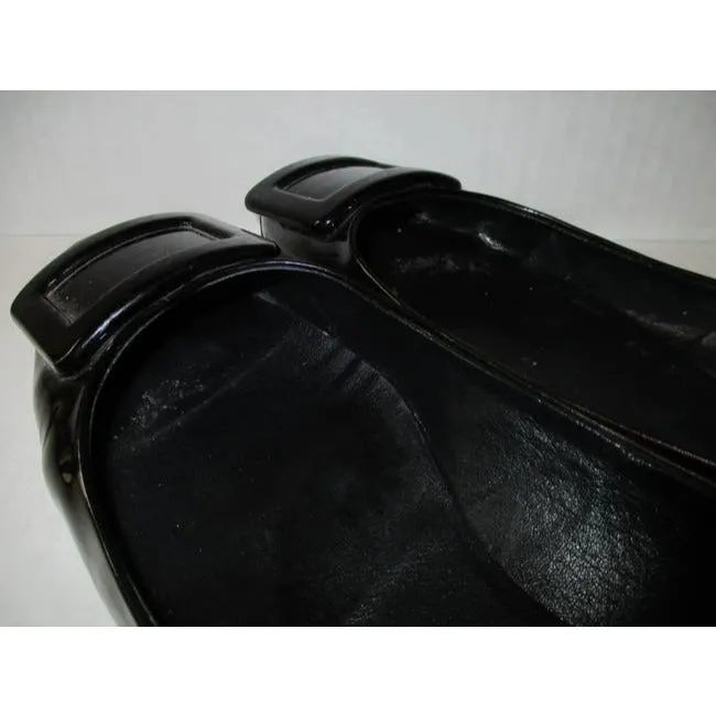 Roger Vivier Green Paris Patent Ballerina Flats Size Us