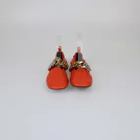 Stella McCartney Orange Chain Falabella Ballet Flats