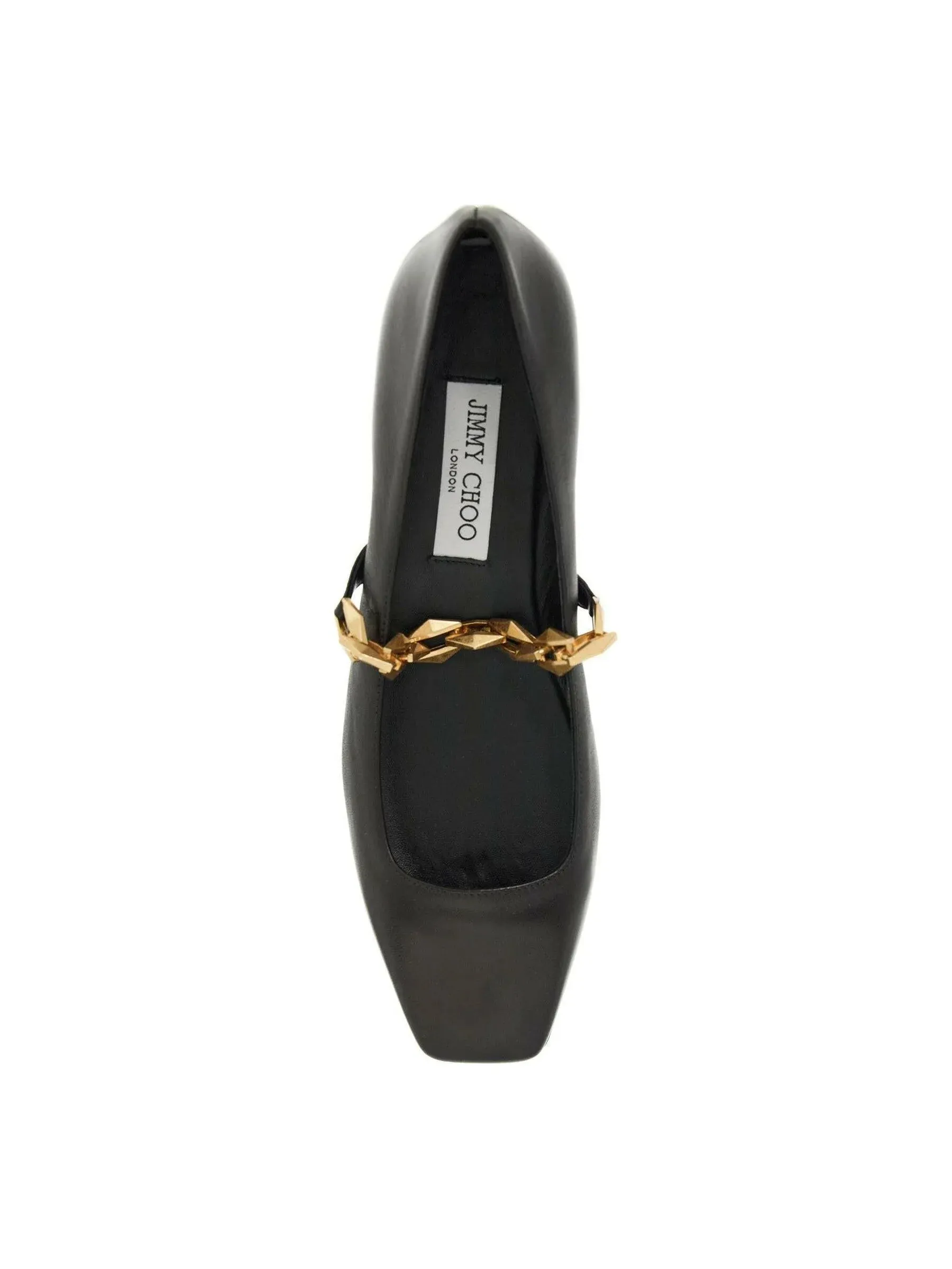 Tilda Chain Leather Ballerina Flats