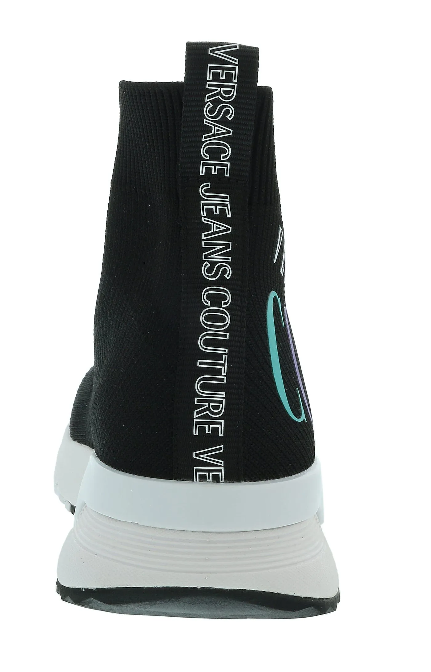 Versace Jeans Couture Black Athletic Fashion Sock Sneakers -