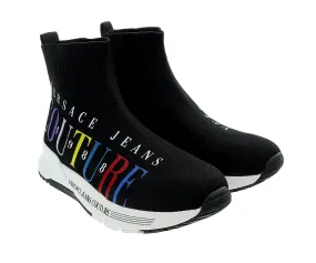 Versace Jeans Couture Black Athletic Fashion Sock Sneakers -
