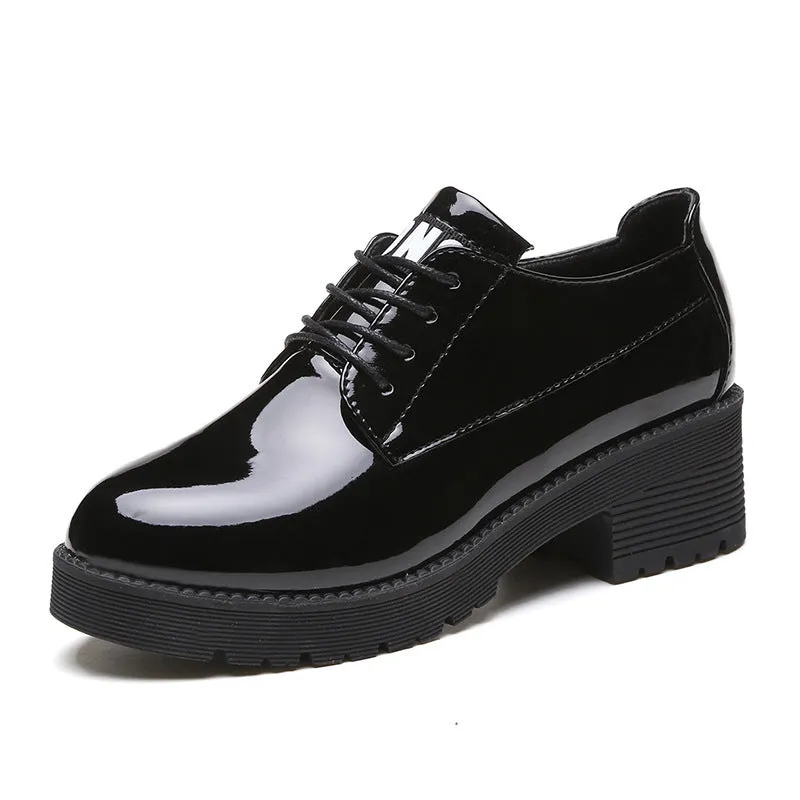 Women's Leather Oxford Brogue Shoes