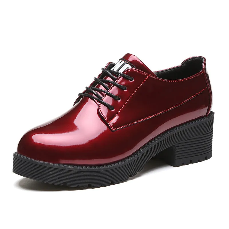 Women's Leather Oxford Brogue Shoes