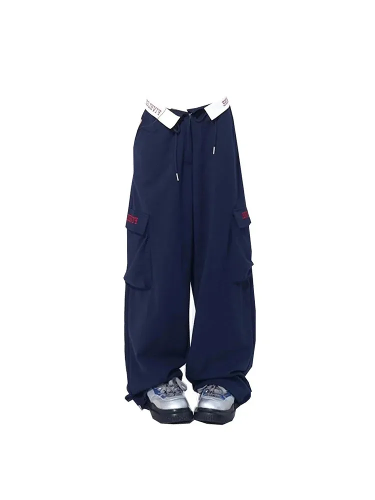 Y2K Cargo-Hose für Damen in Blau